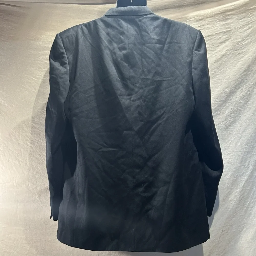 Vintage Nino Cerruti Rue Royale Mens 42R Black Suit Jacket Blazer Tailored USA